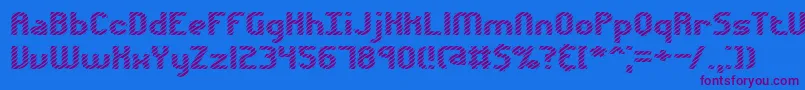 Volatil1 Font – Purple Fonts on Blue Background