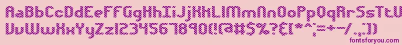 Volatil1-Schriftart – Violette Schriften auf rosa Hintergrund