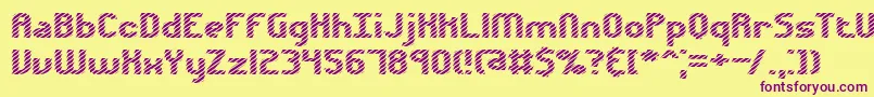 Шрифт Volatil1 – фиолетовые шрифты на жёлтом фоне
