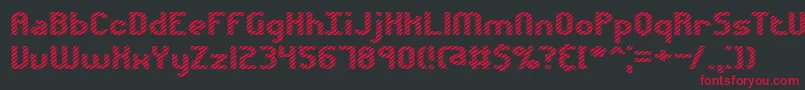 Volatil1-fontti – punaiset fontit mustalla taustalla