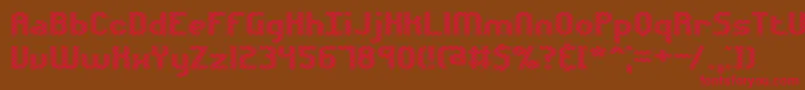 フォントVolatil1 – 赤い文字が茶色の背景にあります。