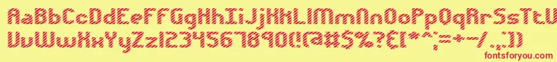 フォントVolatil1 – 赤い文字の黄色い背景