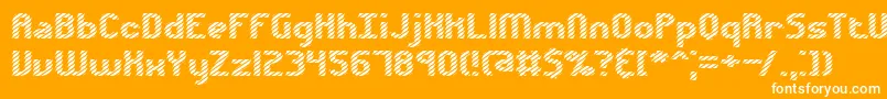 Volatil1-Schriftart – Weiße Schriften auf orangefarbenem Hintergrund