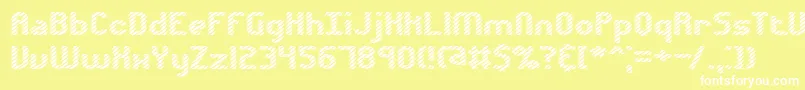 Volatil1-fontti – valkoiset fontit keltaisella taustalla