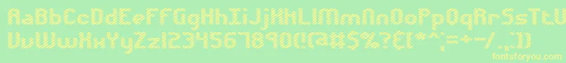Volatil1 Font – Yellow Fonts on Green Background