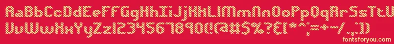 Шрифт Volatil1 – жёлтые шрифты на красном фоне