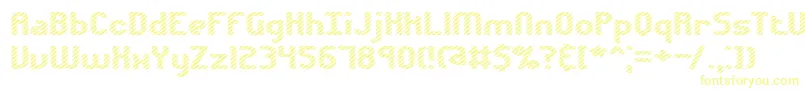 フォントVolatil1 – 白い背景に黄色の文字