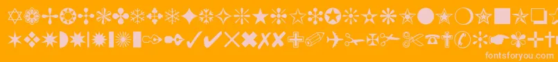 ChanceryOrnamentsSsi Font – Pink Fonts on Orange Background