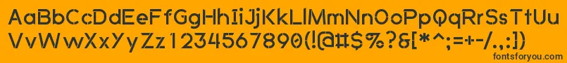 AnkladaNovazRegular Font – Black Fonts on Orange Background