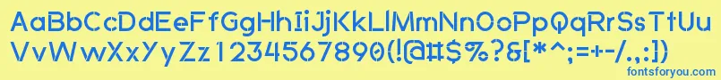 AnkladaNovazRegular Font – Blue Fonts on Yellow Background