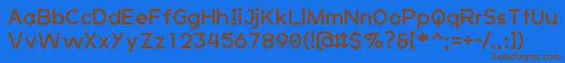 AnkladaNovazRegular Font – Brown Fonts on Blue Background