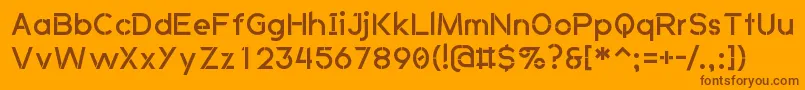 AnkladaNovazRegular Font – Brown Fonts on Orange Background