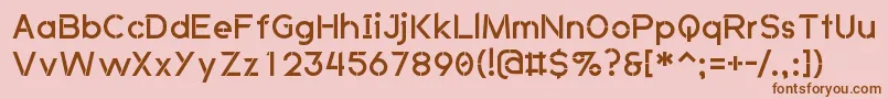 AnkladaNovazRegular Font – Brown Fonts on Pink Background