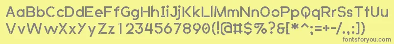 AnkladaNovazRegular Font – Gray Fonts on Yellow Background