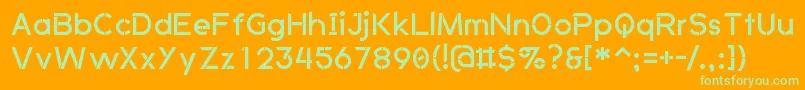 AnkladaNovazRegular Font – Green Fonts on Orange Background