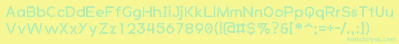 AnkladaNovazRegular Font – Green Fonts on Yellow Background