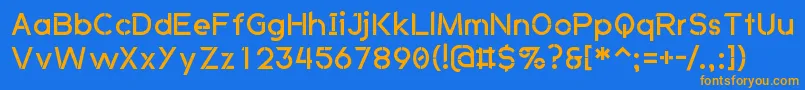 AnkladaNovazRegular Font – Orange Fonts on Blue Background
