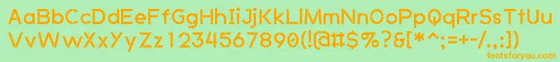 AnkladaNovazRegular Font – Orange Fonts on Green Background
