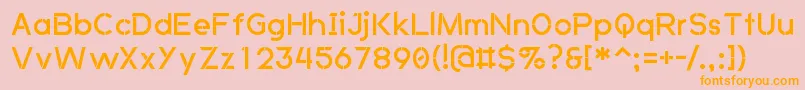 AnkladaNovazRegular Font – Orange Fonts on Pink Background