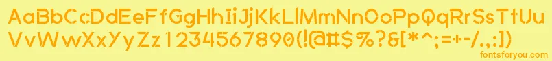 AnkladaNovazRegular Font – Orange Fonts on Yellow Background