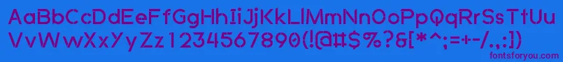 AnkladaNovazRegular Font – Purple Fonts on Blue Background