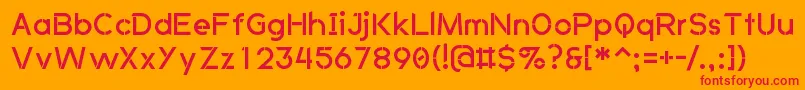 AnkladaNovazRegular Font – Red Fonts on Orange Background