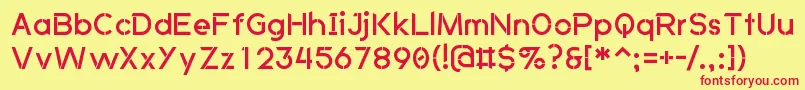 AnkladaNovazRegular Font – Red Fonts on Yellow Background