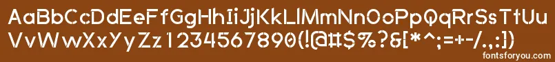 AnkladaNovazRegular Font – White Fonts on Brown Background