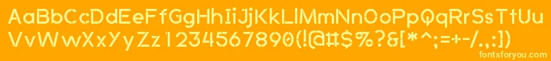 AnkladaNovazRegular Font – Yellow Fonts on Orange Background
