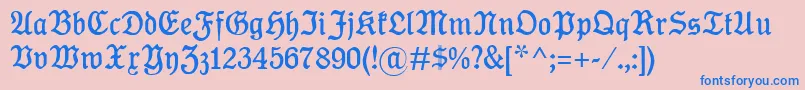 KoenigTypeMager Font – Blue Fonts on Pink Background