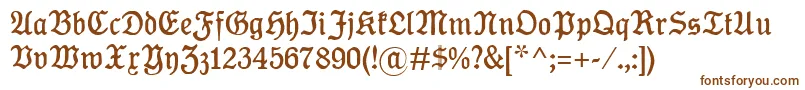 KoenigTypeMager-Schriftart – Braune Schriften auf weißem Hintergrund