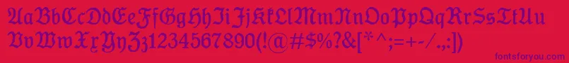 KoenigTypeMager Font – Purple Fonts on Red Background