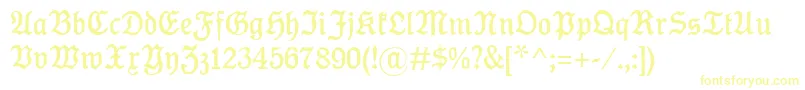 フォントKoenigTypeMager – 黄色のフォント