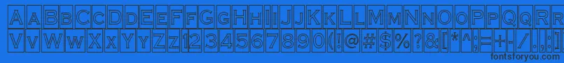 ACoppergothcmotl Font – Black Fonts on Blue Background