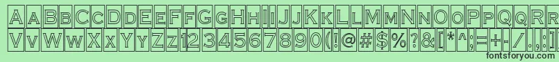 ACoppergothcmotl Font – Black Fonts on Green Background