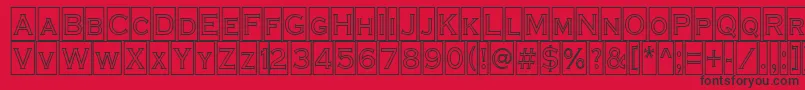 ACoppergothcmotl Font – Black Fonts on Red Background