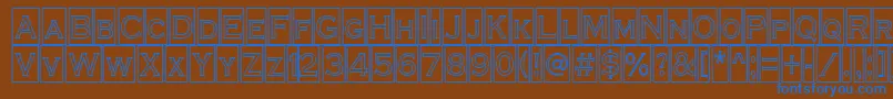 ACoppergothcmotl Font – Blue Fonts on Brown Background