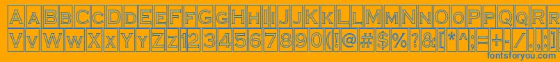 ACoppergothcmotl Font – Blue Fonts on Orange Background