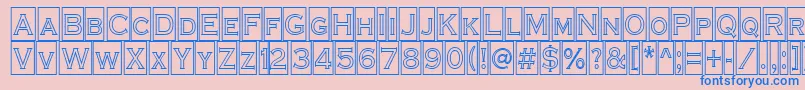 ACoppergothcmotl Font – Blue Fonts on Pink Background