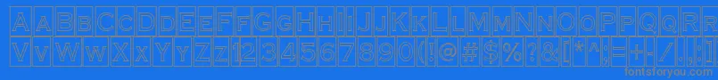 ACoppergothcmotl Font – Gray Fonts on Blue Background