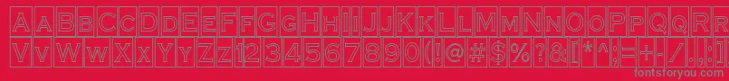 ACoppergothcmotl Font – Gray Fonts on Red Background