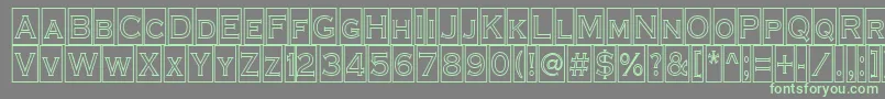 ACoppergothcmotl Font – Green Fonts on Gray Background