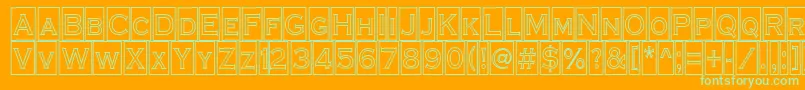 ACoppergothcmotl Font – Green Fonts on Orange Background