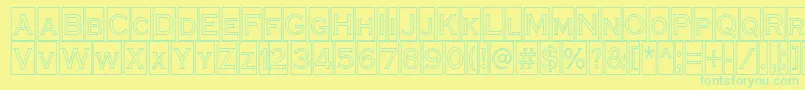 ACoppergothcmotl Font – Green Fonts on Yellow Background