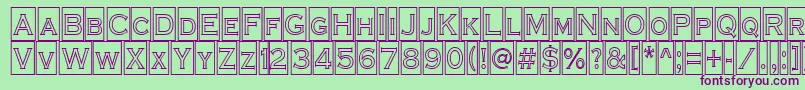 ACoppergothcmotl Font – Purple Fonts on Green Background