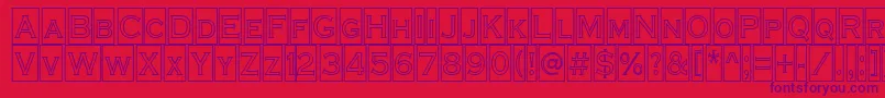 ACoppergothcmotl Font – Purple Fonts on Red Background