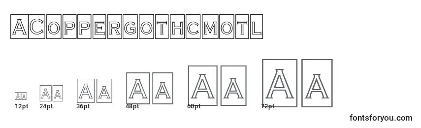 ACoppergothcmotl Font Sizes