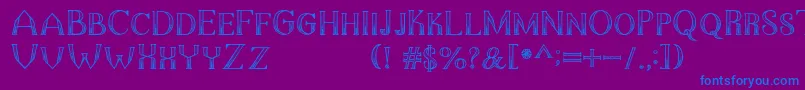 TheDarkTitanClassic Font – Blue Fonts on Purple Background