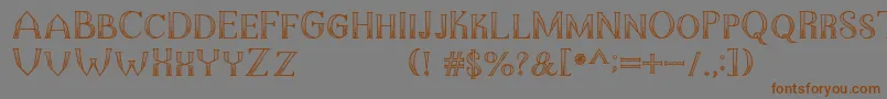 TheDarkTitanClassic Font – Brown Fonts on Gray Background