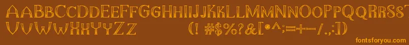 TheDarkTitanClassic Font – Orange Fonts on Brown Background